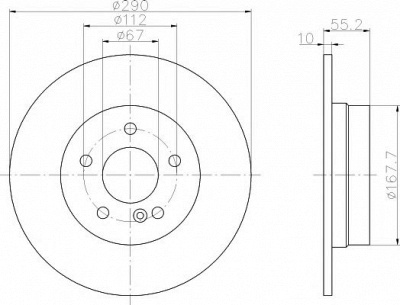 HELLA PAGID 8dd355104321 -  Тормозной диск
